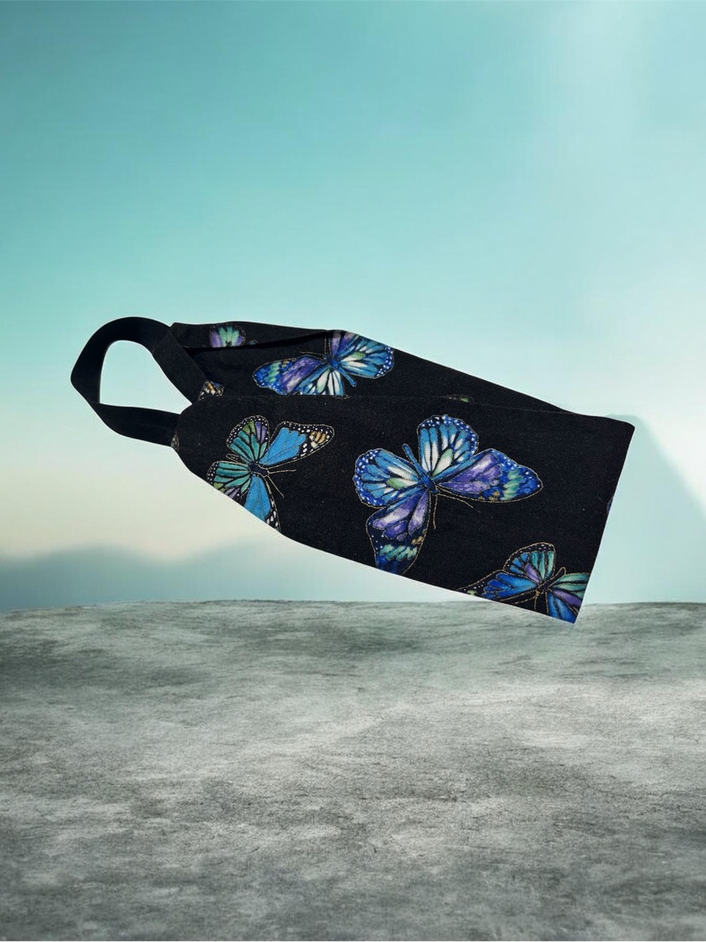 Butterfly Headband Black Blue